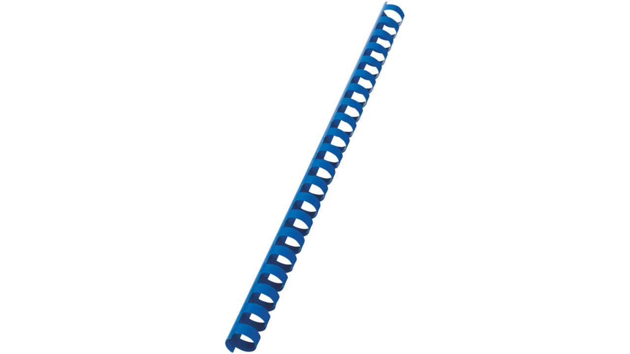 Bindrug GBC 16mm 21rings A4 blauw 100stuks