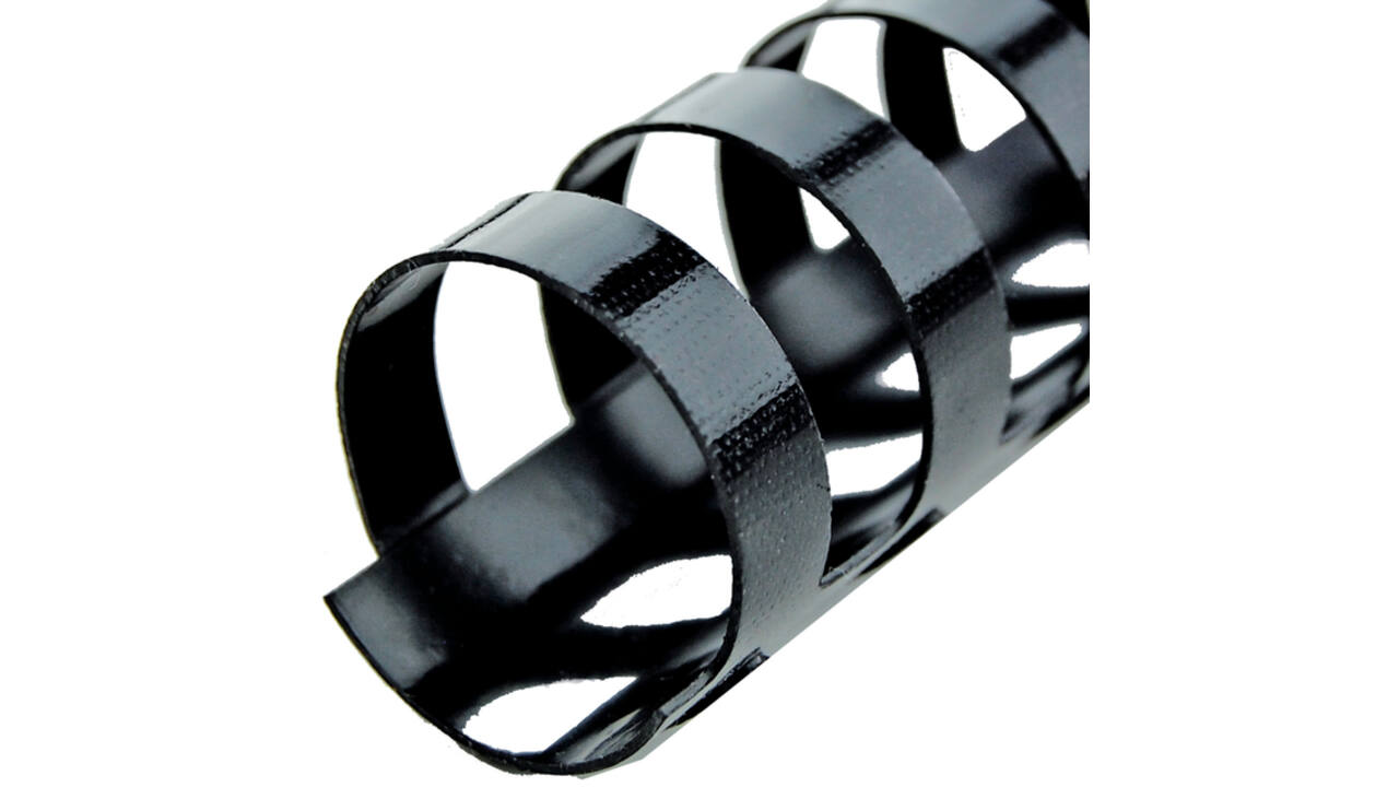 Bindrug GBC 19mm 21rings A4 zwart 100stuks