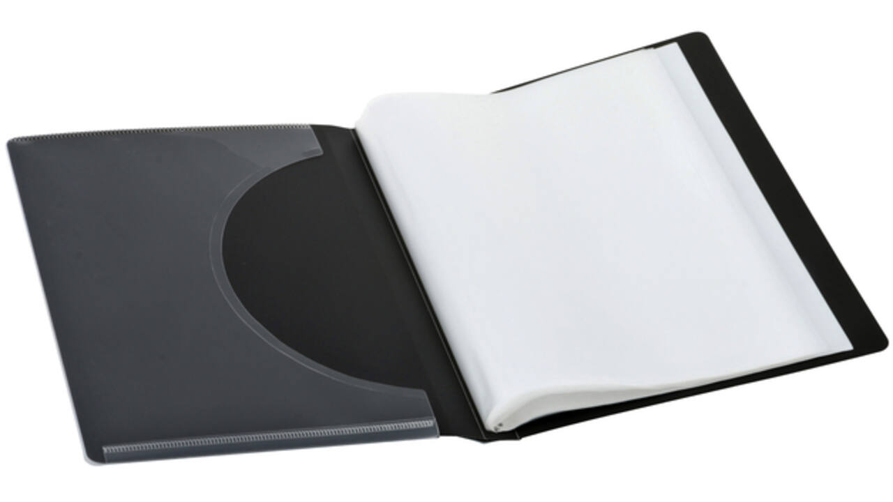 Showmap Opus 2 frontview A5 20-tassen antraciet