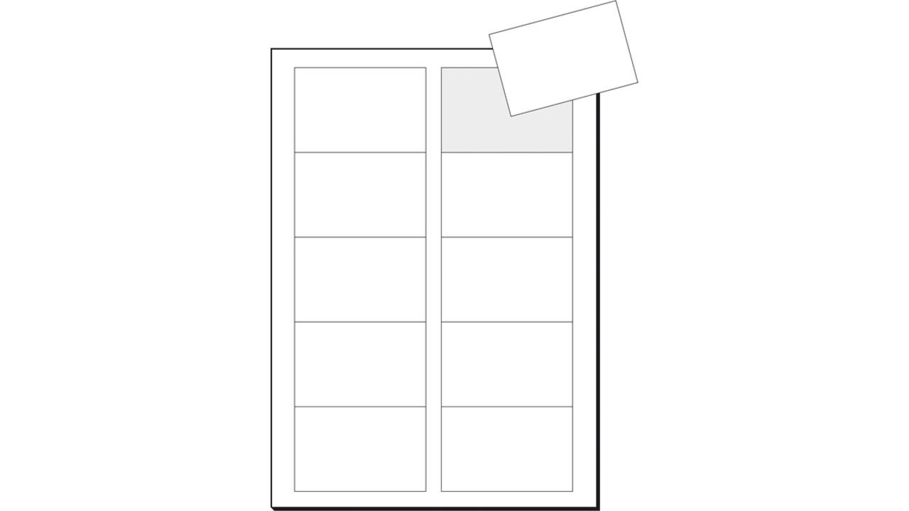 Visitekaart Sigel 85x55mm blanco 190gr afgeronde hoeken wit 100 stuks