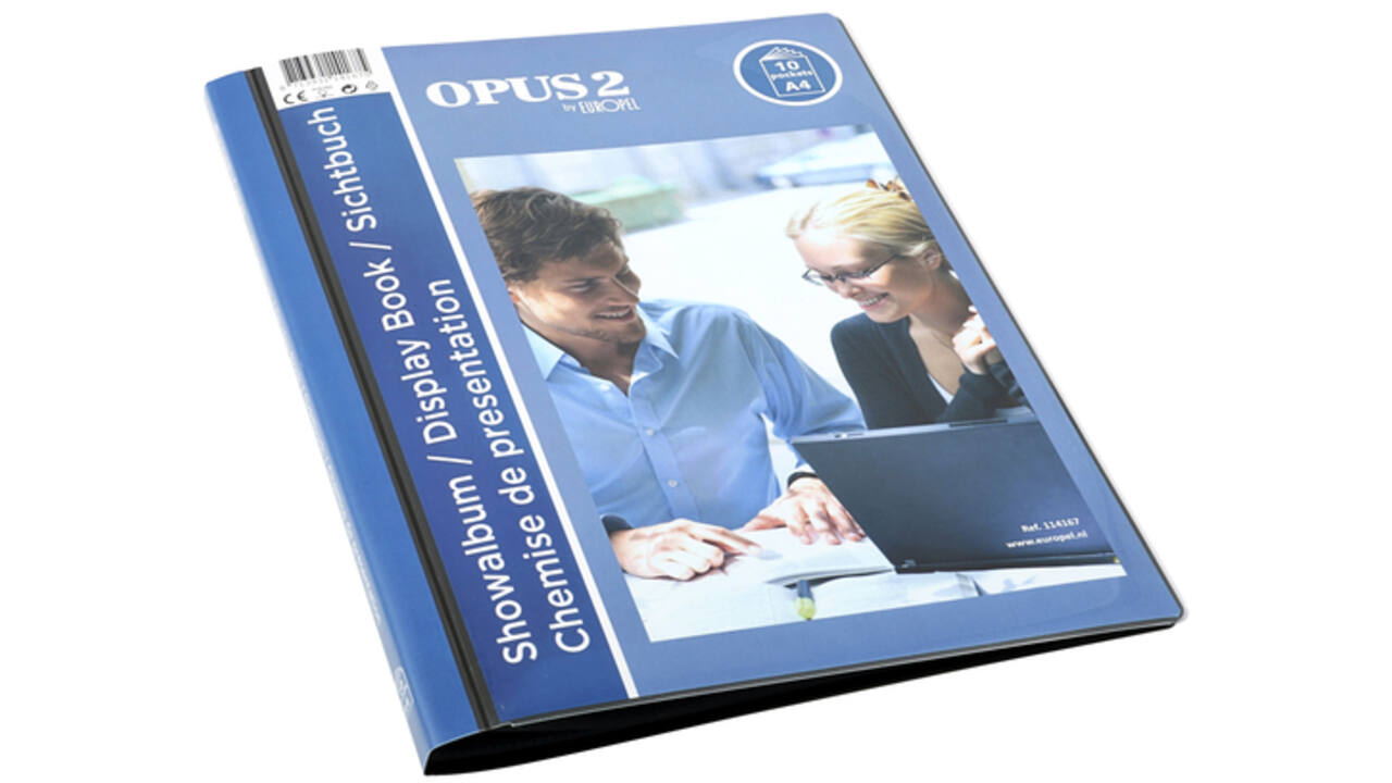 Showmap Opus 2 A4 frontview 10-tassen antraciet