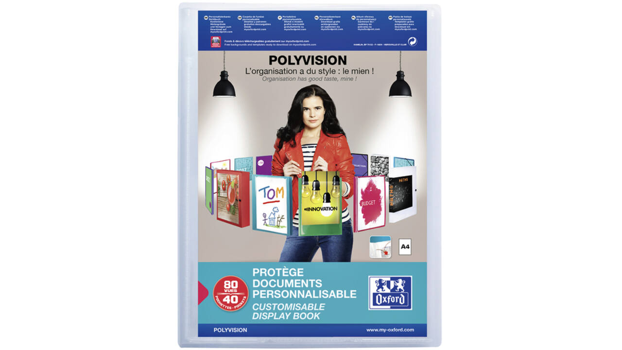 Showalbum Oxford Polyvision A4 40-tassen PP transparant