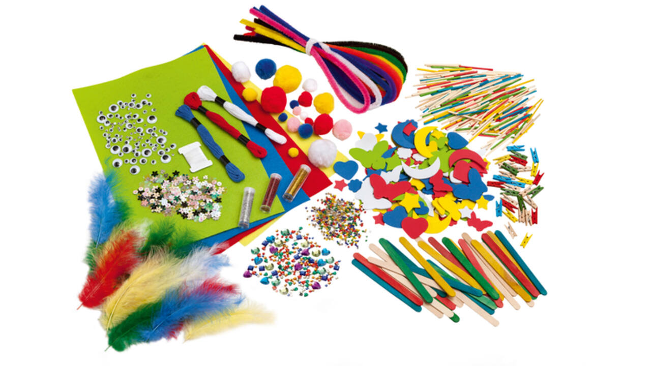 Hobby artikelen Folia met meer dan 1300 stuks assorti