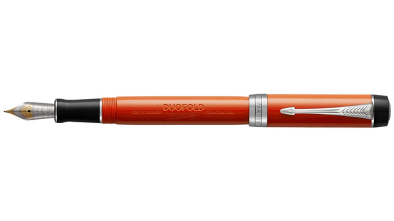 Vulpen Parker Duofold Classic Vintage big red lacquer 18k CT medium
