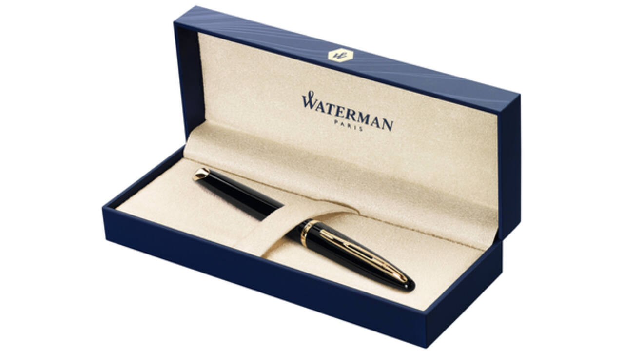 Vulpen Waterman Carene Sea black lacquer GT medium