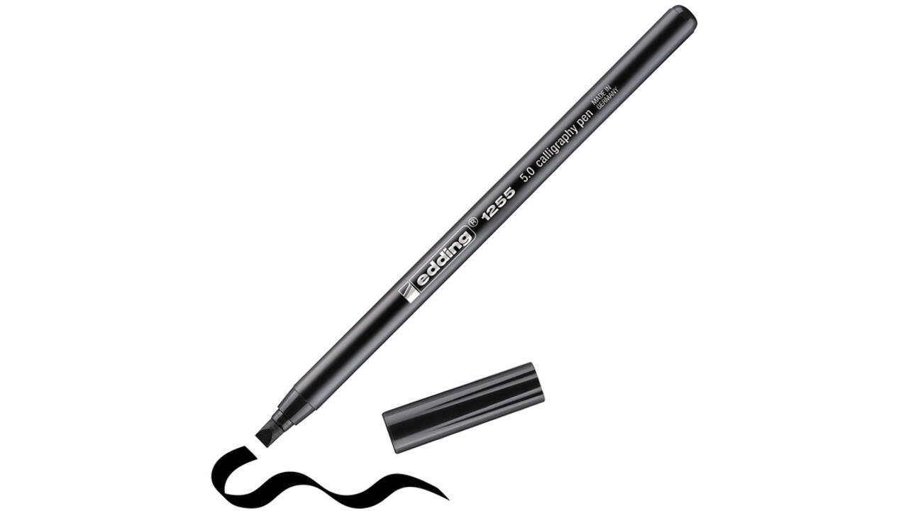 Kalligrafiepen edding 1255 5.0mm zwart