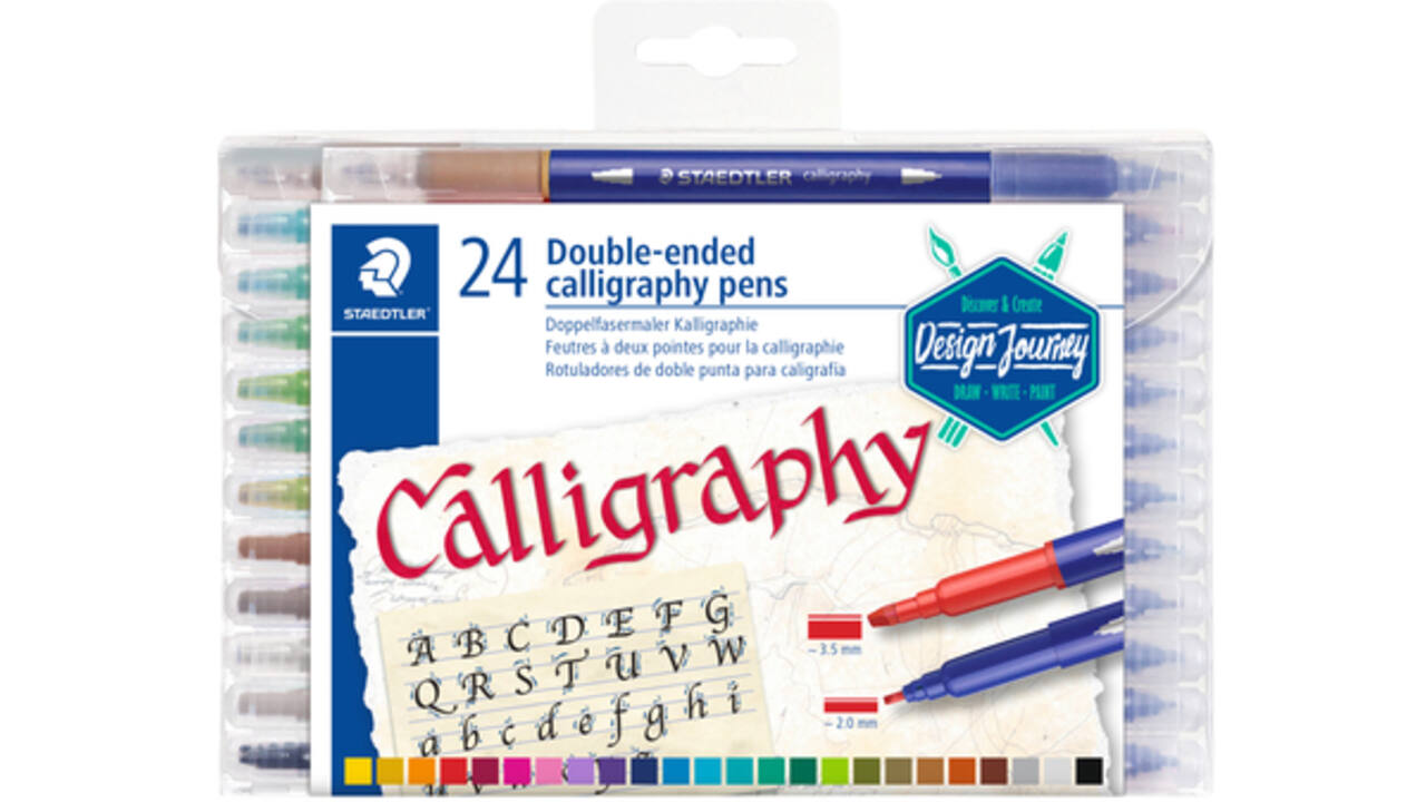 Kalligrafiepen Staedtler duo punt 2.0 en 3.5mm ass