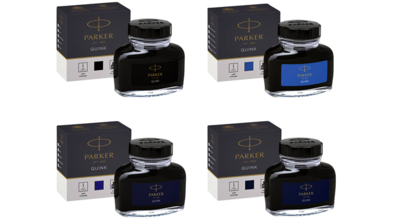Vulpeninkt Parker Quink permanent 57ml blauw/zwart