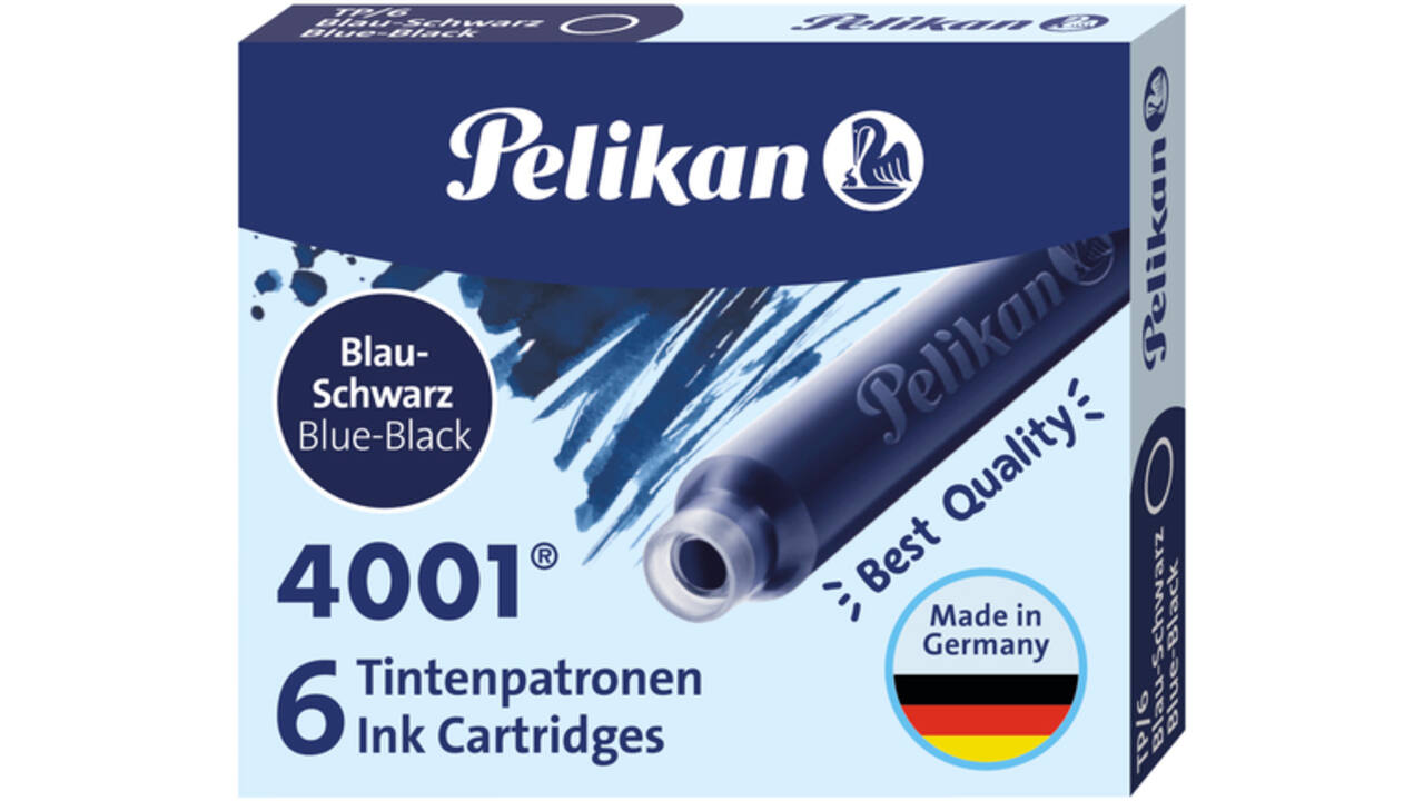 Inktpatroon Pelikan 4001 blauw/zwart