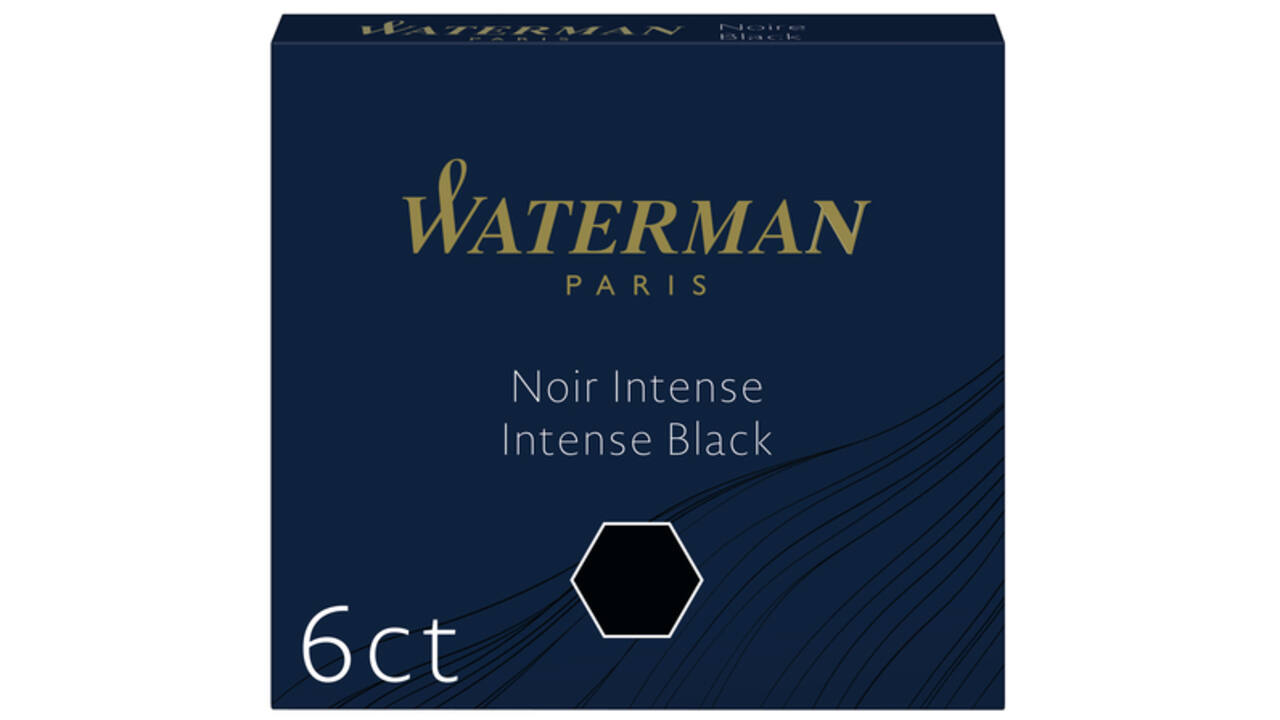 Inktpatroon Waterman internationaal zwart pak à 6 stuks