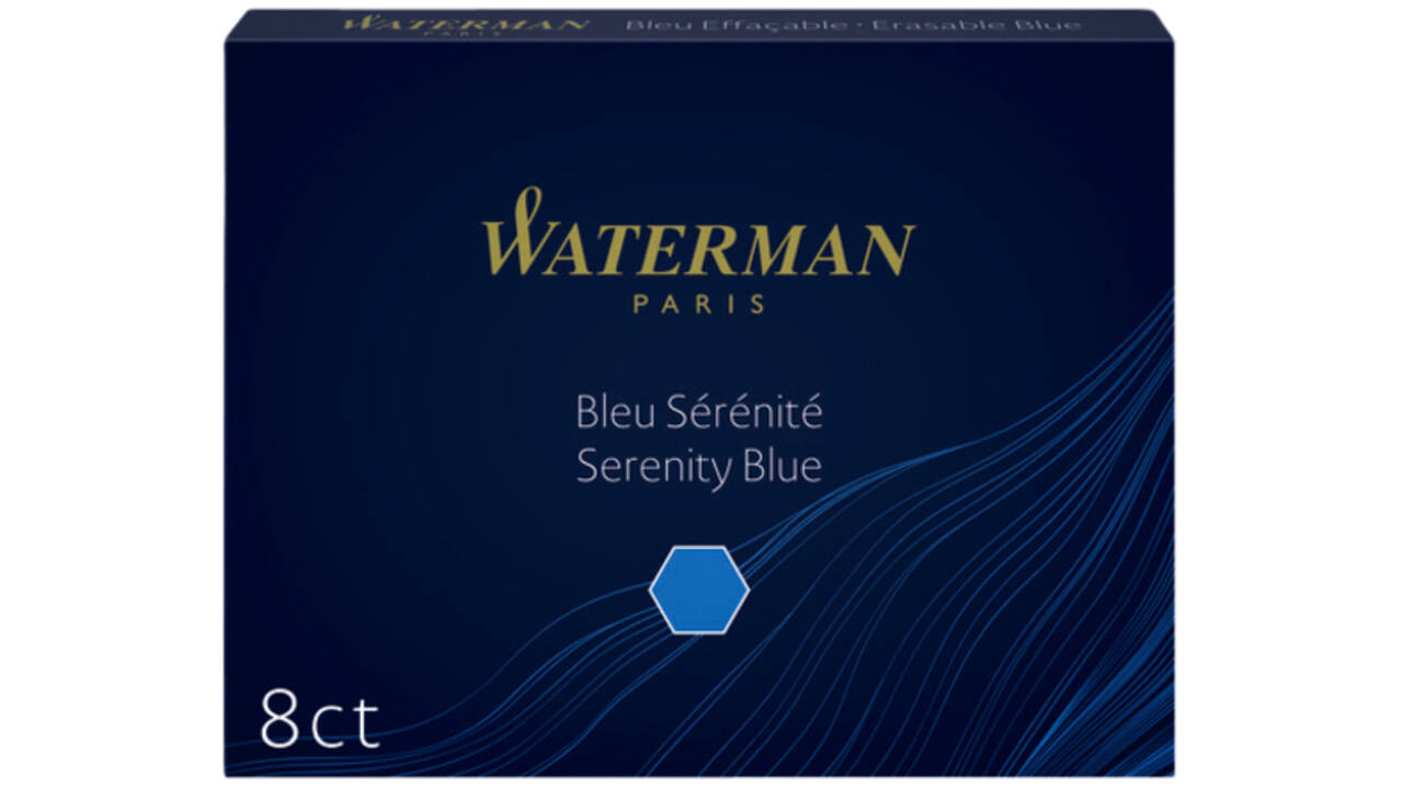 Inktpatroon Waterman nr 23 lang blauw pak à 8 stuks