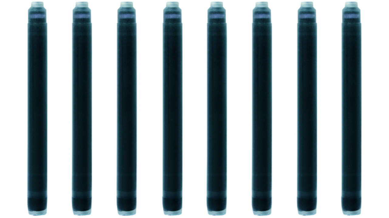 Inktpatroon Waterman nr 23 lang blauwzwart pak à 8 stuks