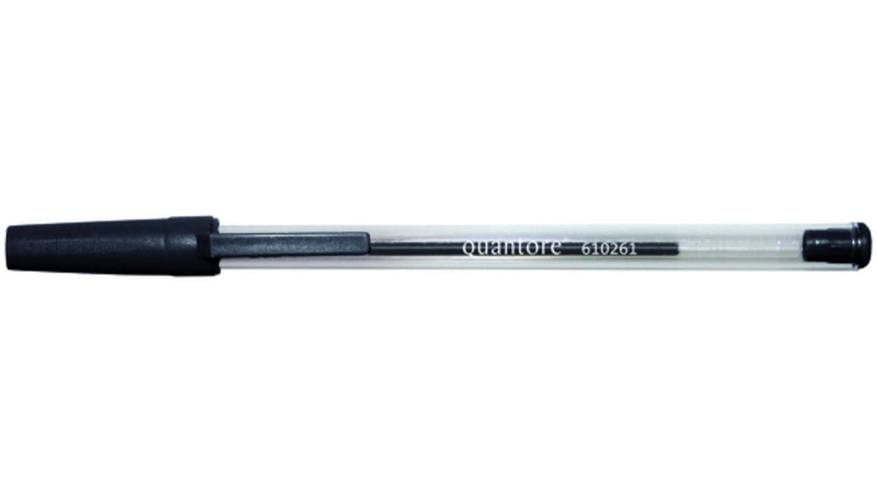 Balpen Quantore Stick zwart medium