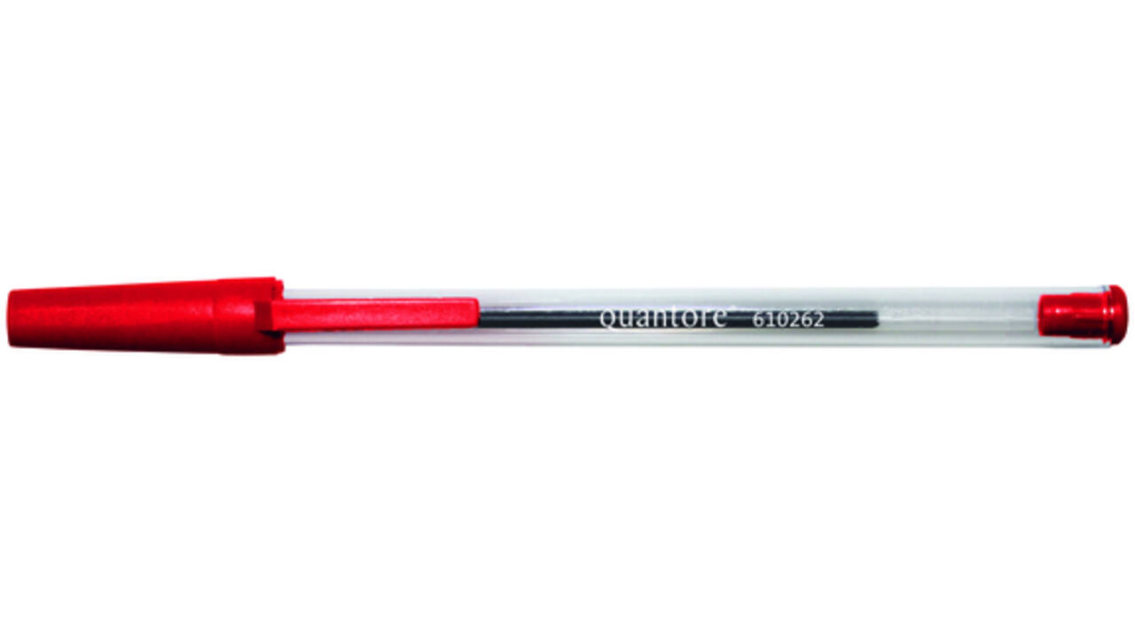 Balpen Quantore Stick rood medium
