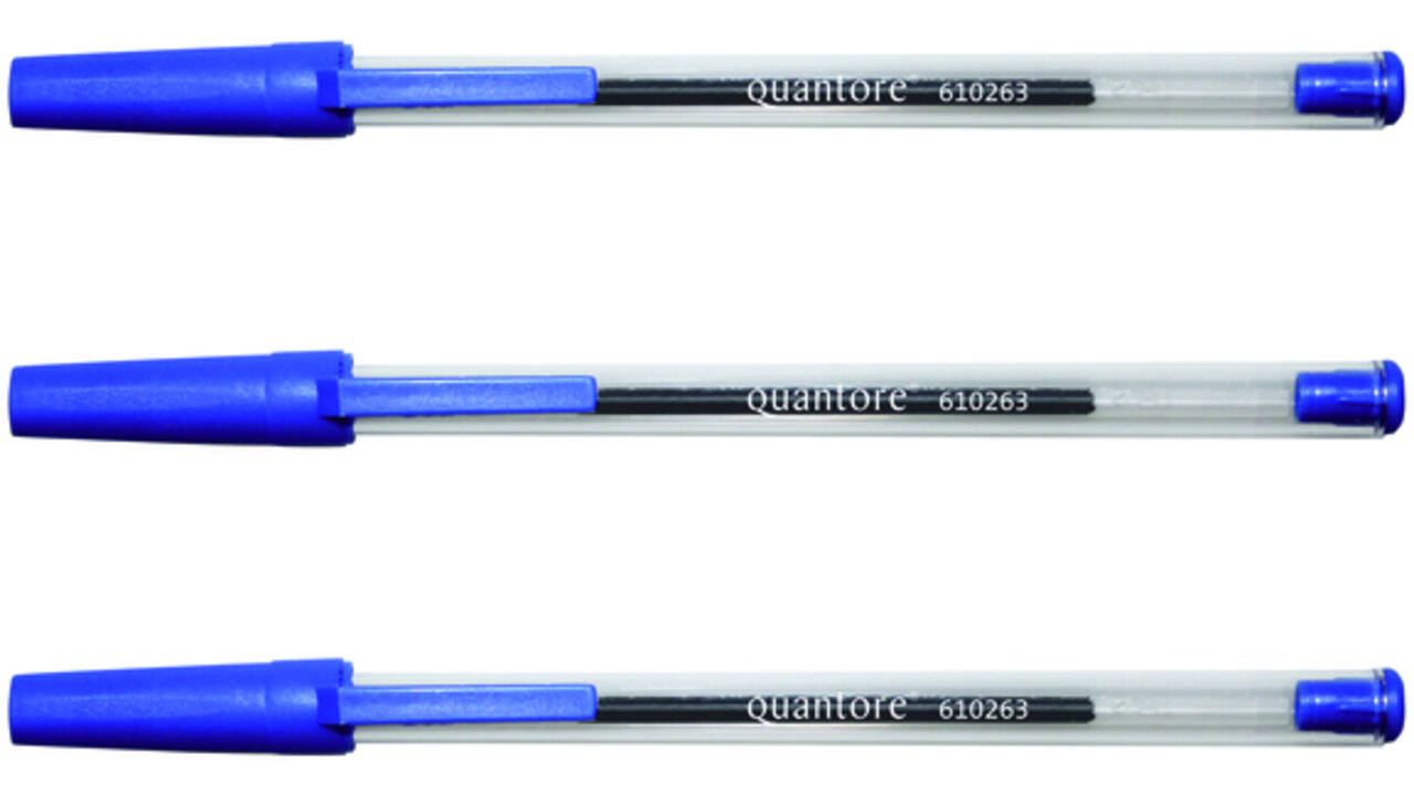 Balpen Quantore Stick blauw medium