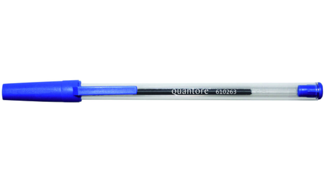 Balpen Quantore Stick blauw medium