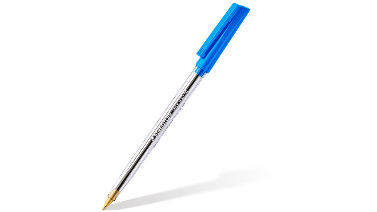 Balpen Staedtler Stick 430 blauw medium