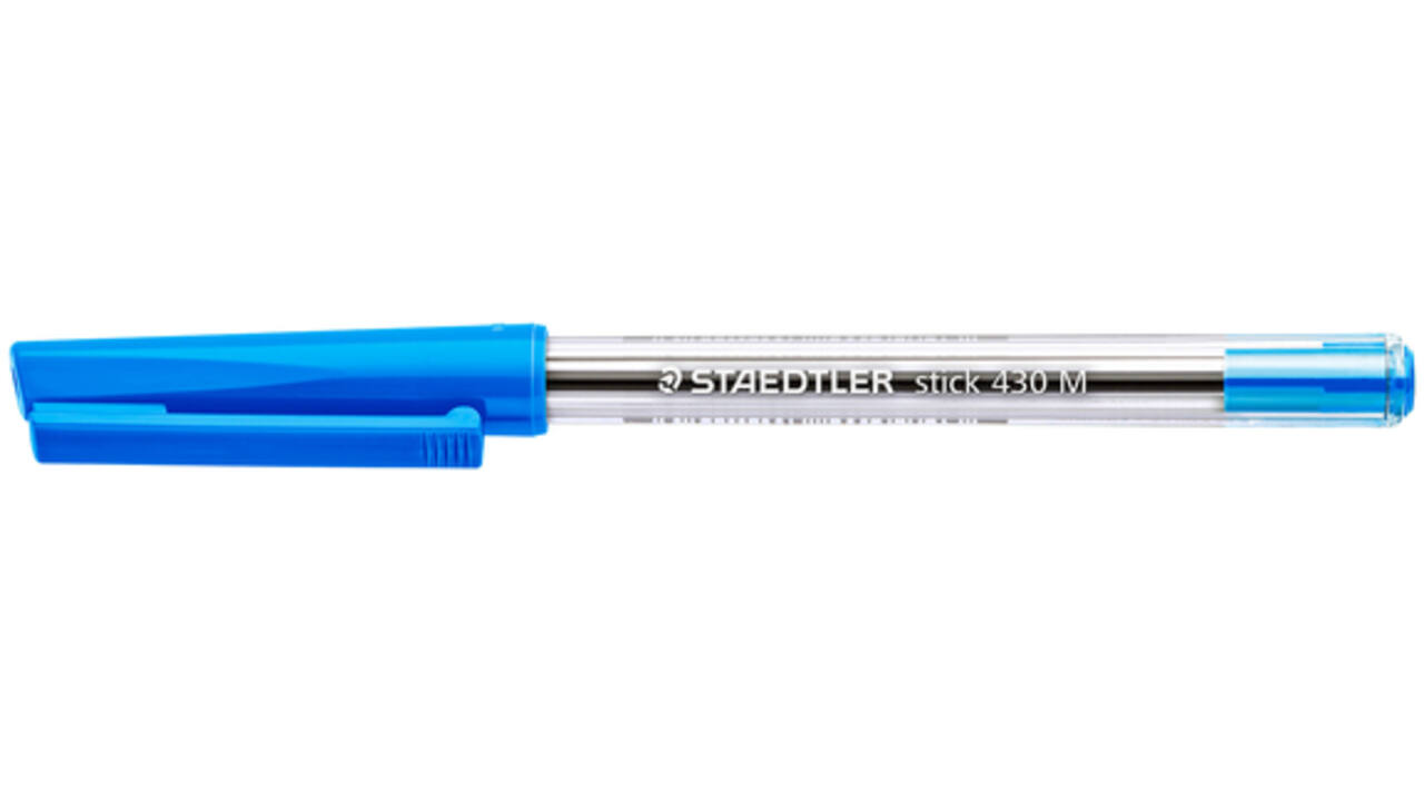 Balpen Staedtler Stick 430 blauw medium