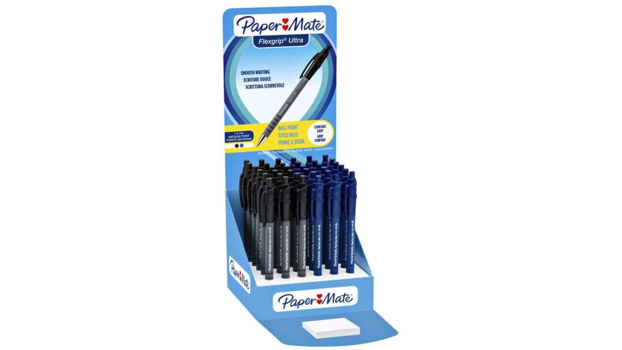 Balpen Paper Mate Flexgrip Ultra assorti medium 36st display