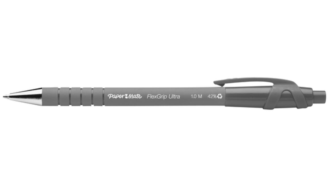 Balpen Paper Mate Flexgrip Ultra medium zwart valuepack 30+6 gratis
