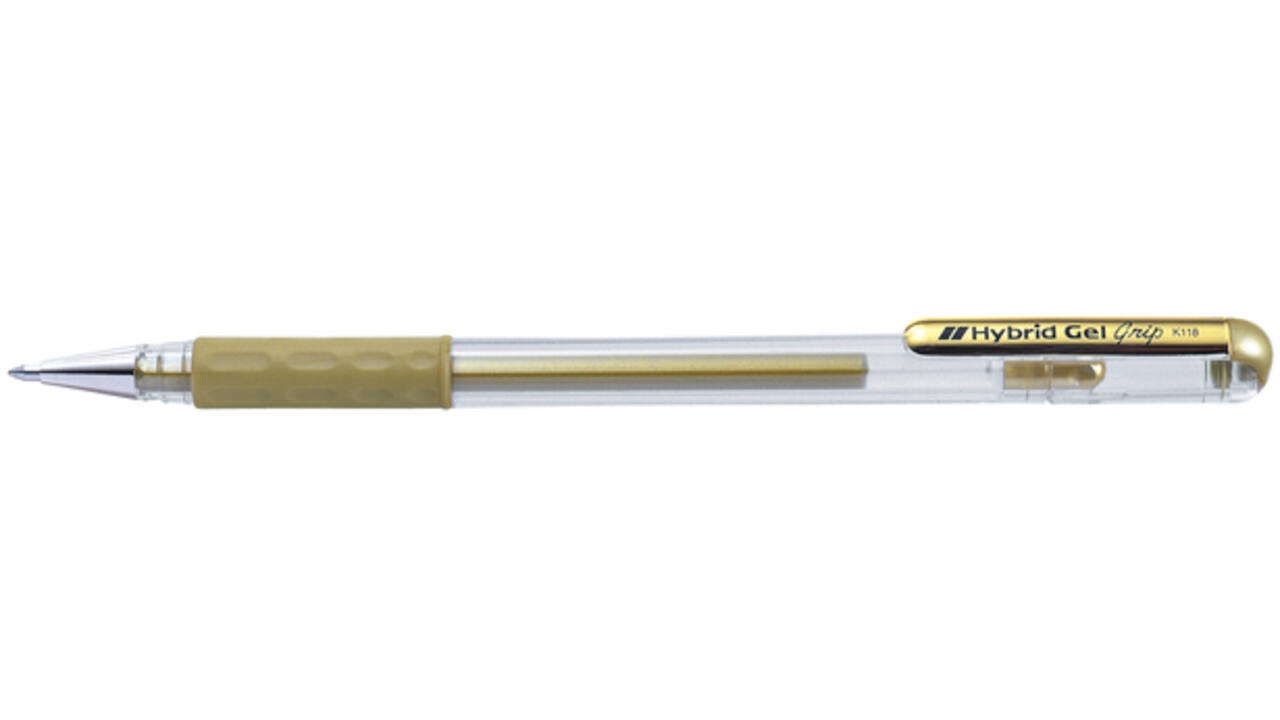 Gelschrijver Pentel K118 Grip medium goud