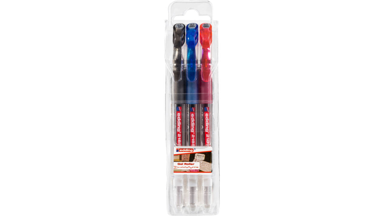 Gelschrijver edding 2185 medium assorti set à 3 stuks