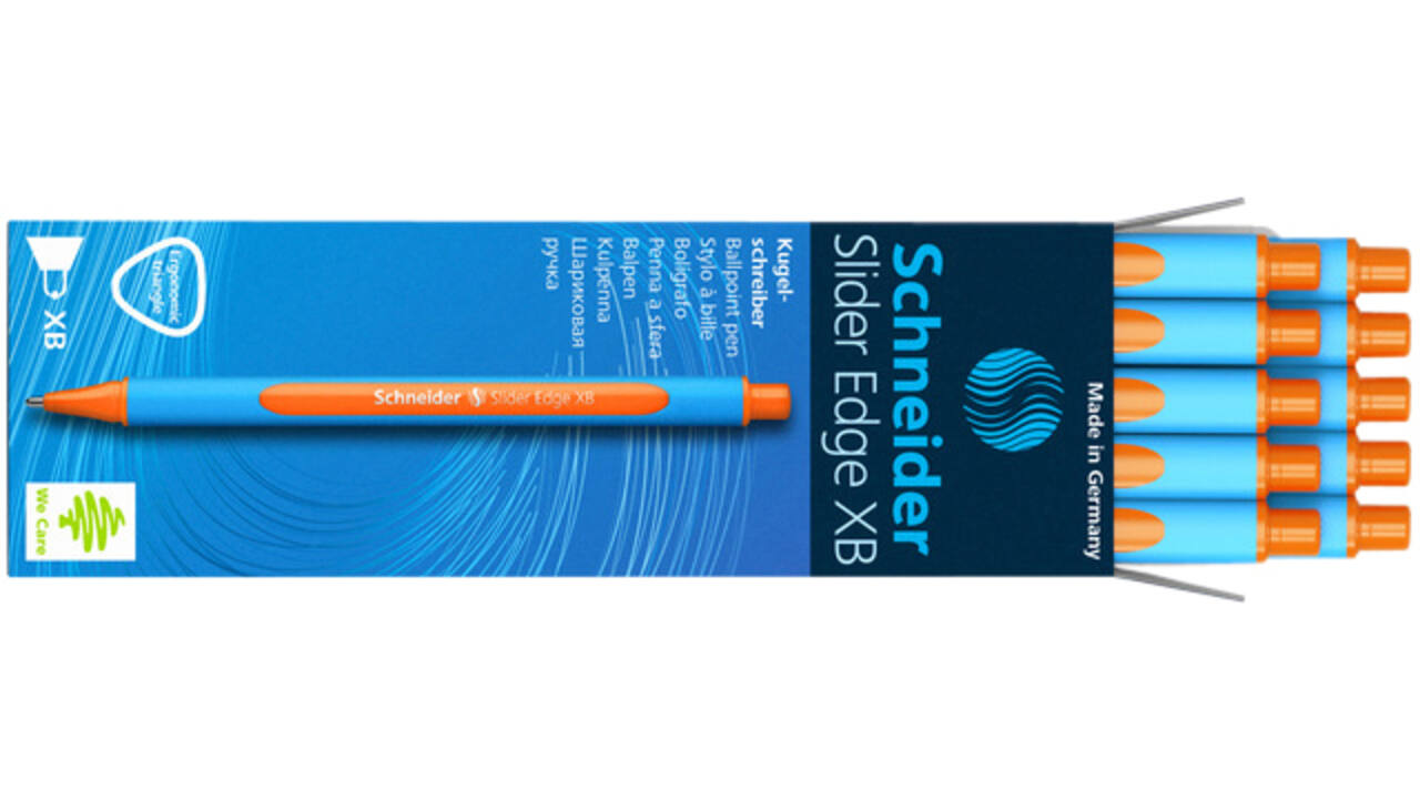 Balpen Schneider Slider Edge extra breed oranje