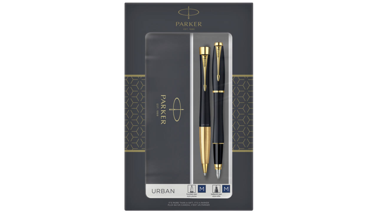 Balpen en vulpen Parker Urban matt black GT medium