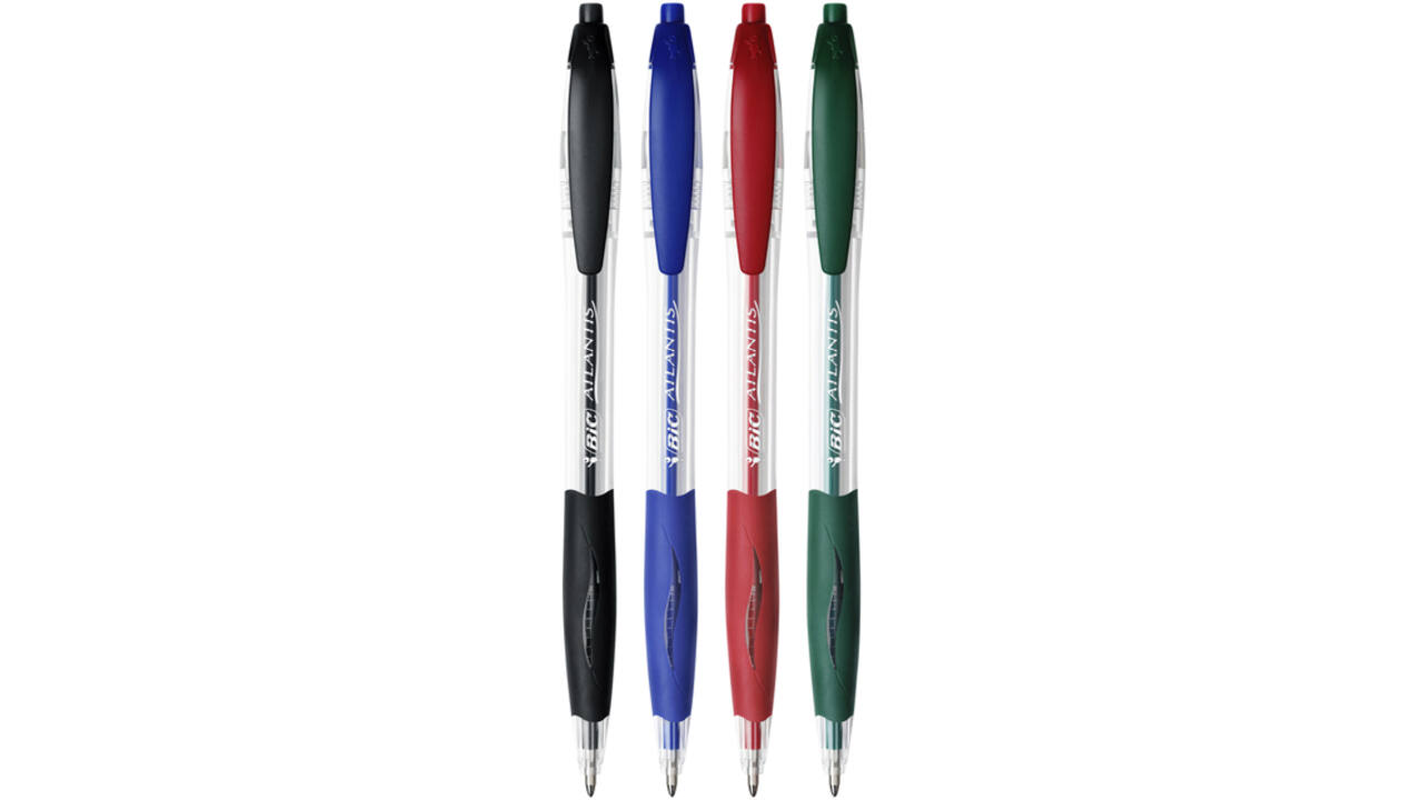 Balpen Bic Atlantis classic grip clic medium blauw