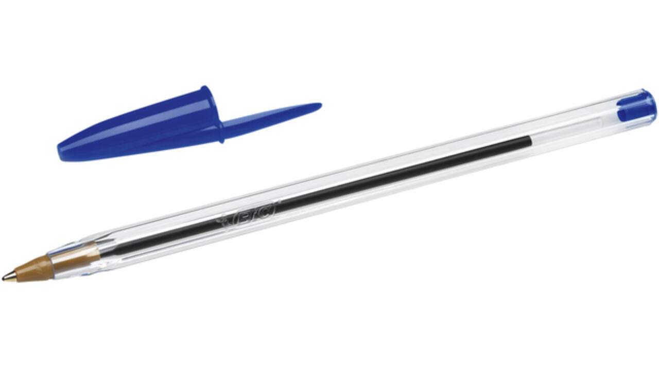 Balpen Bic Cristal medium blauw zakje à 8+2 gratis