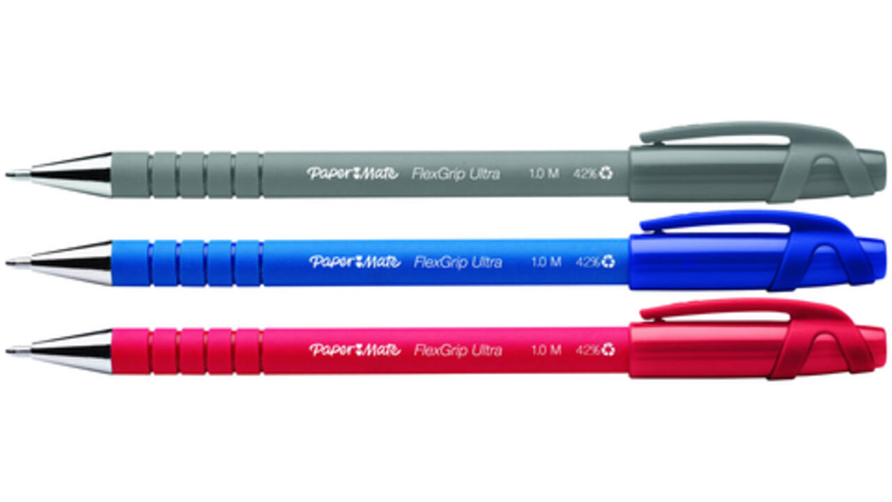 Balpen Paper Mate Flexgrip Ultra stick medium zwart