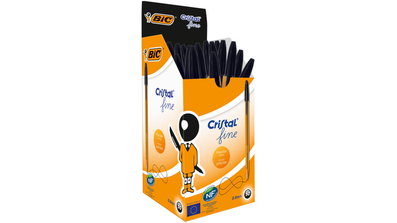 Balpen Bic Cristal fijn zwart