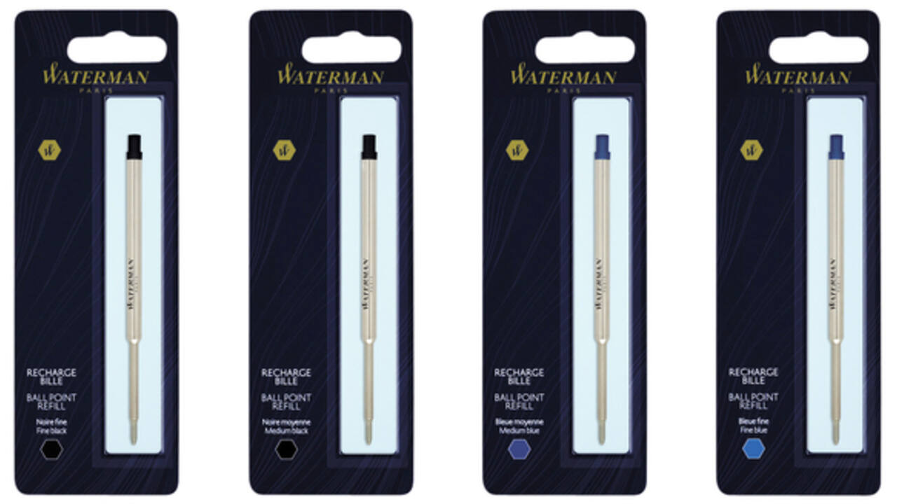 Balpenvulling Waterman fijn blauw blister à 1 stuk