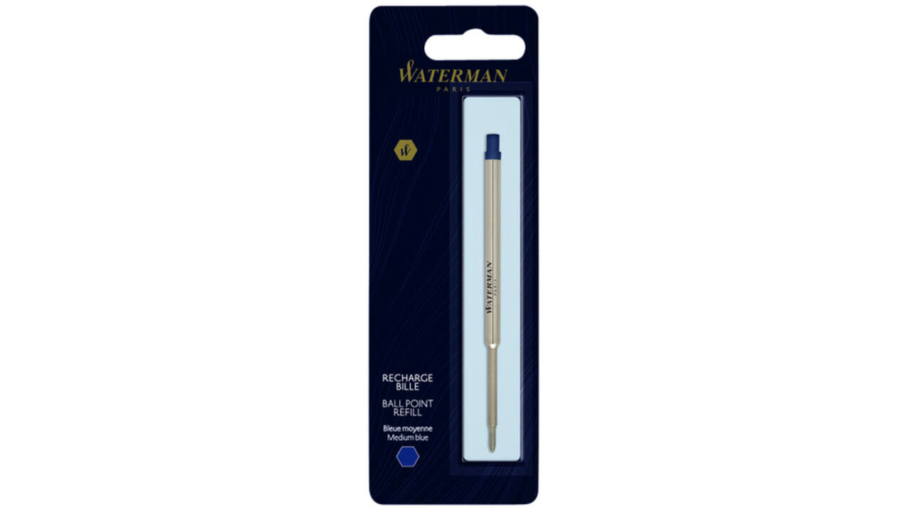 Balpenvulling Waterman medium blauw blister à 1 stuk