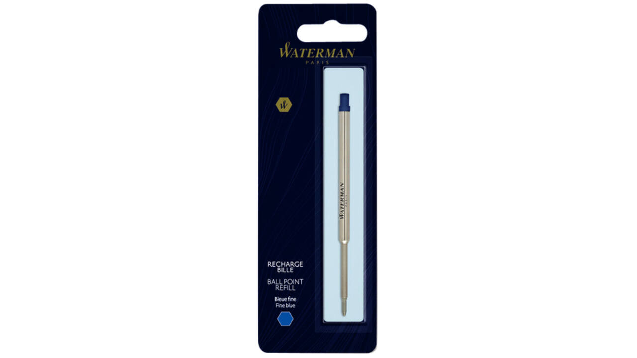 Balpenvulling Waterman fijn blauw blister à 1 stuk
