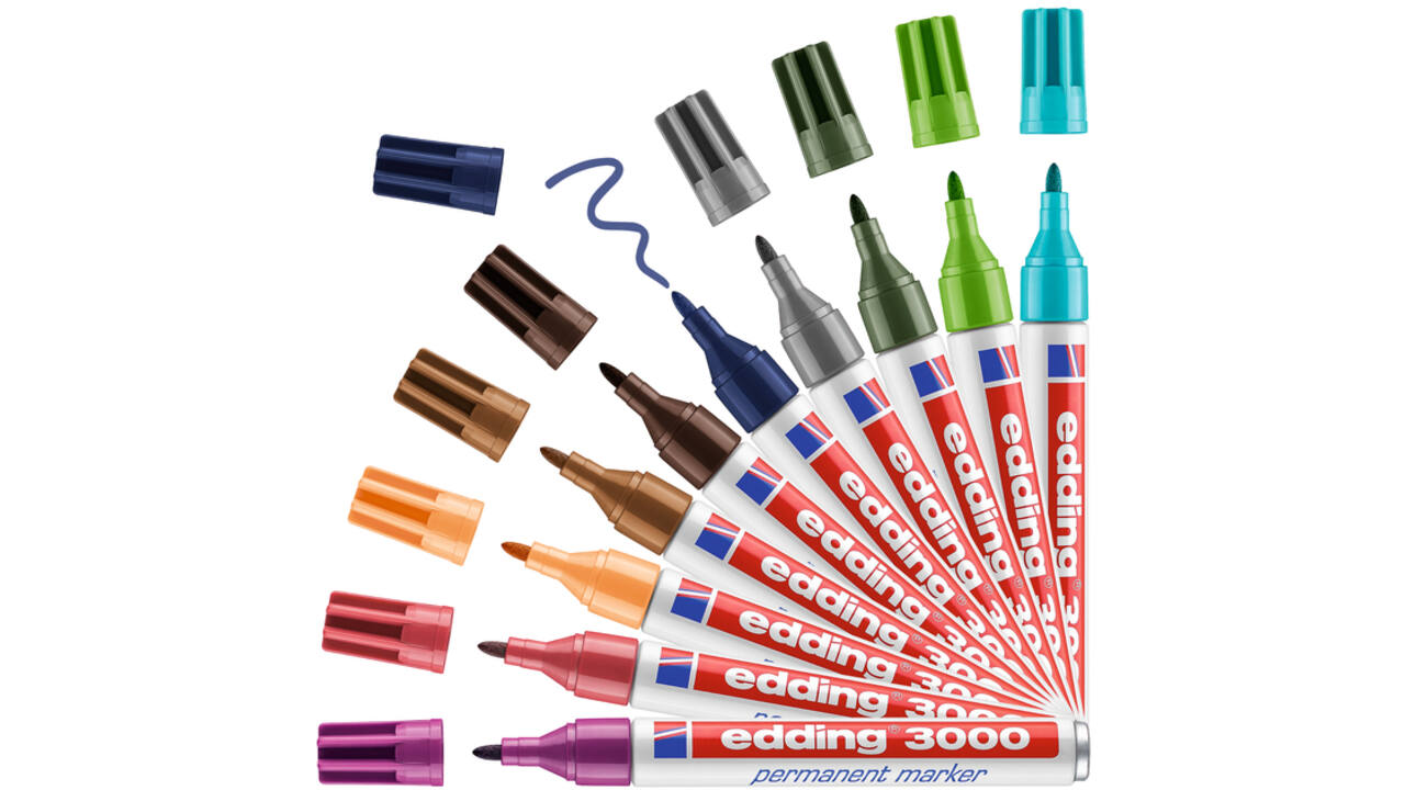 Viltstift edding 3000 rond 1.5-3 mm zwart