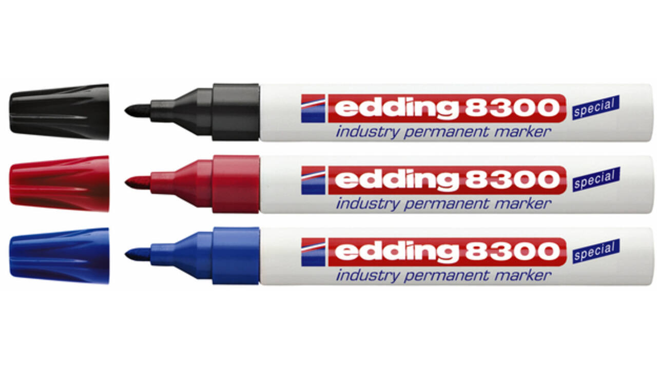 Viltstift edding 8300 industrie rond 1.5-3mm rood
