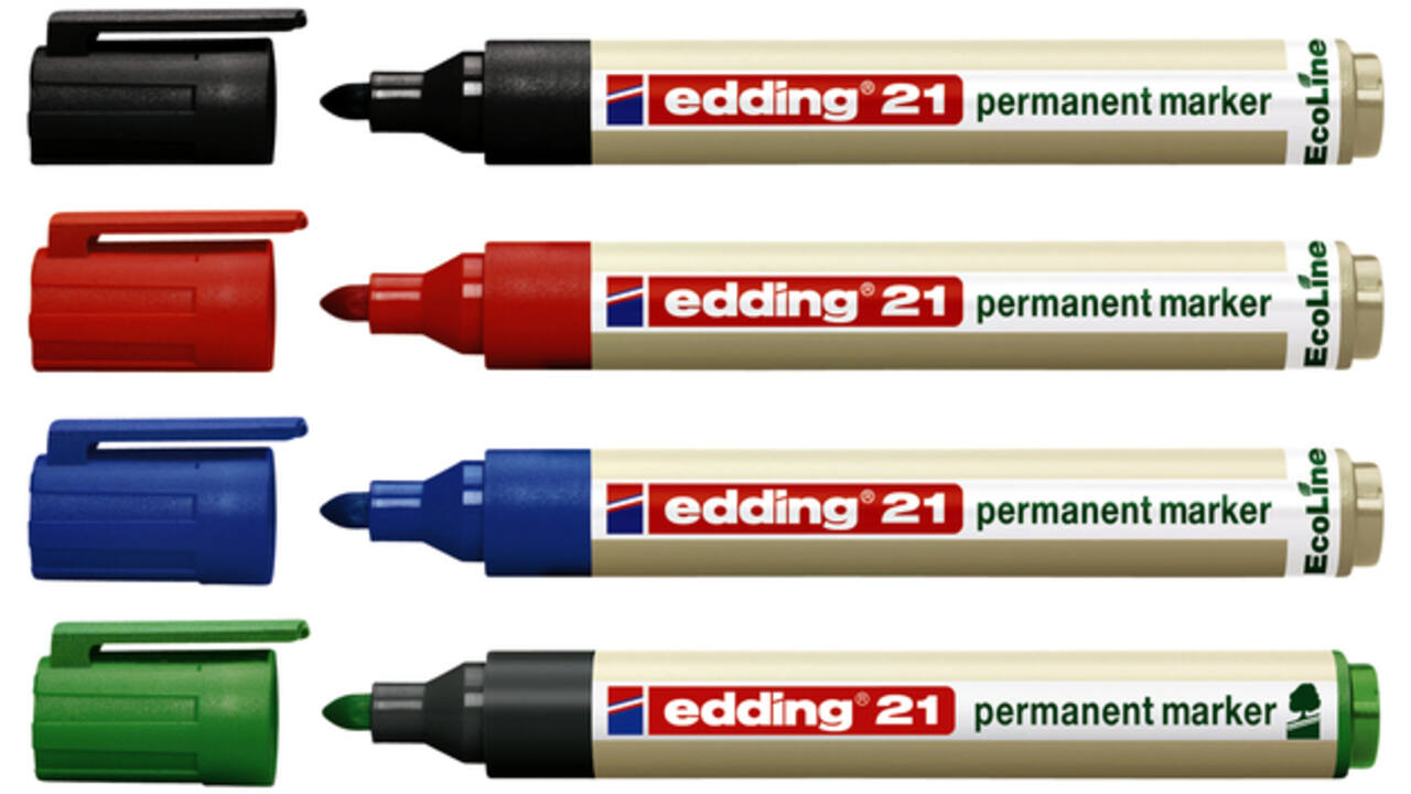 Viltstift edding 21 Ecoline rond zwart 1.5-3mm