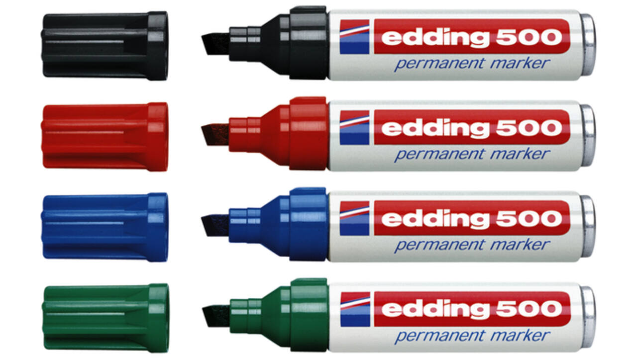 Viltstift edding 500 schuin 2-7mm rood