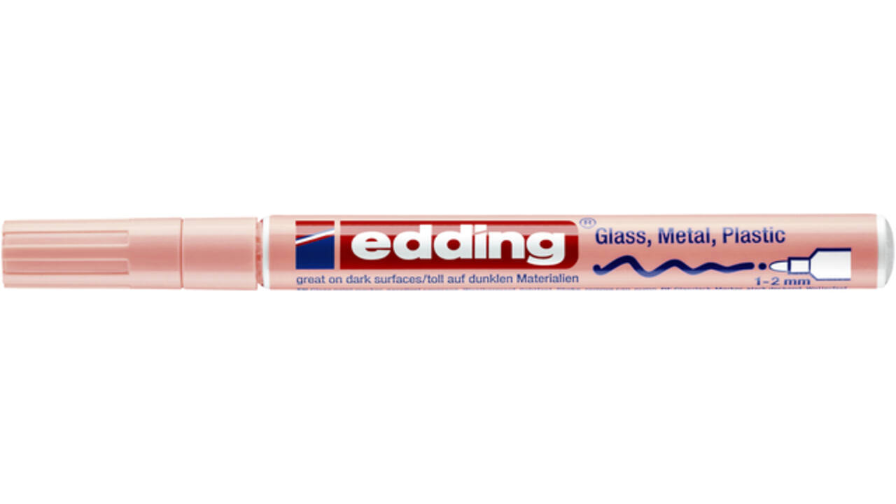 Viltstift edding 751 lakmarker rond 1-2mm pastel roze