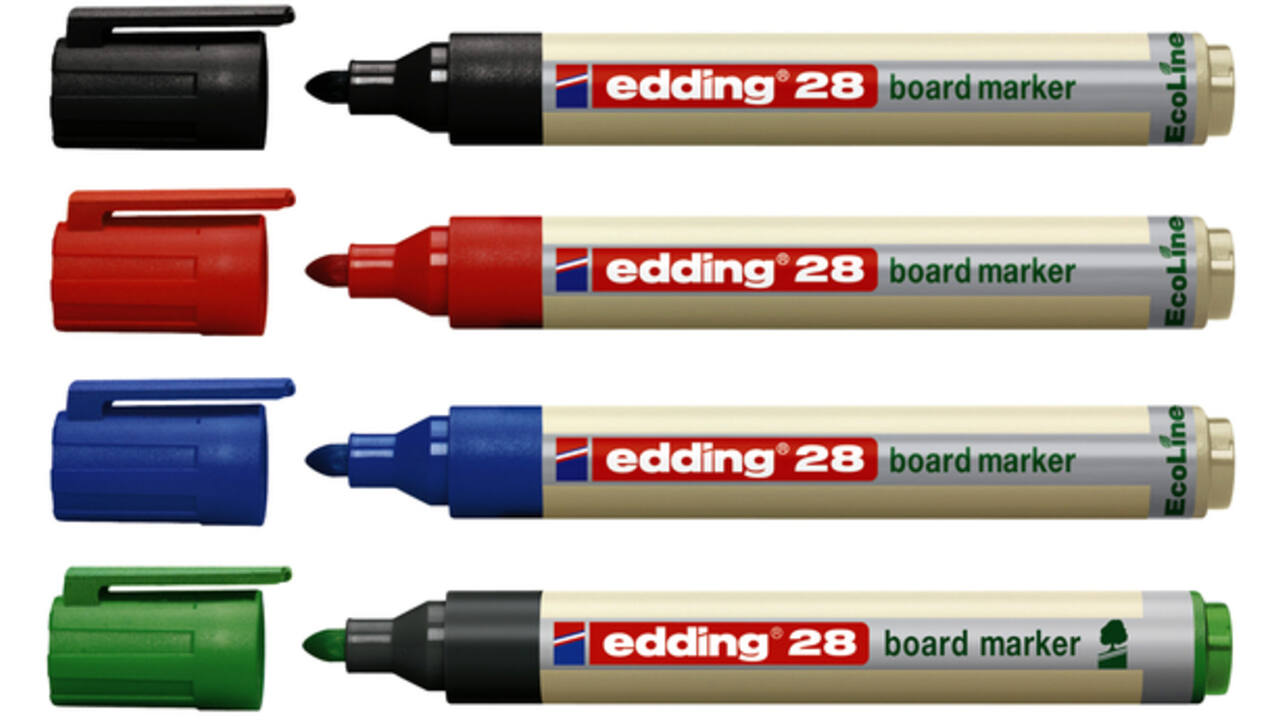Viltstift edding 28 whiteboard Ecoline rond 1.5-3mm zwart