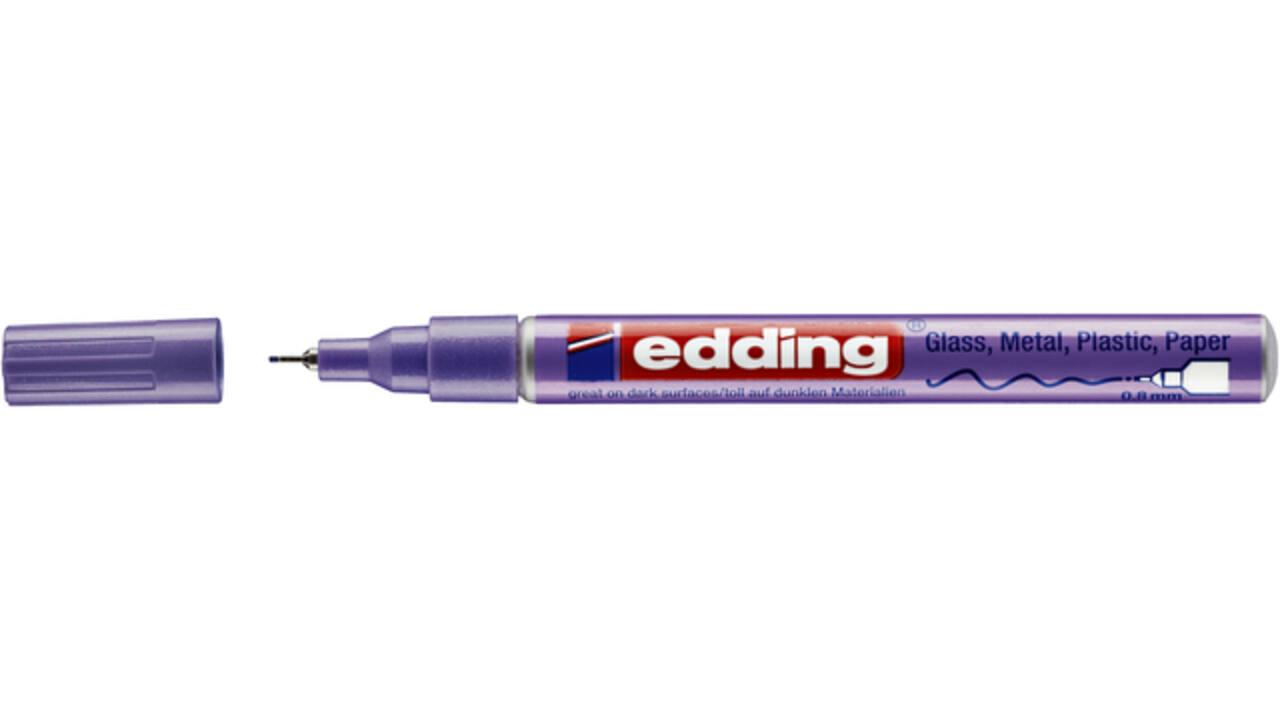 Viltstift Edding 780 lakmarker rond 0.8mm metallic paars