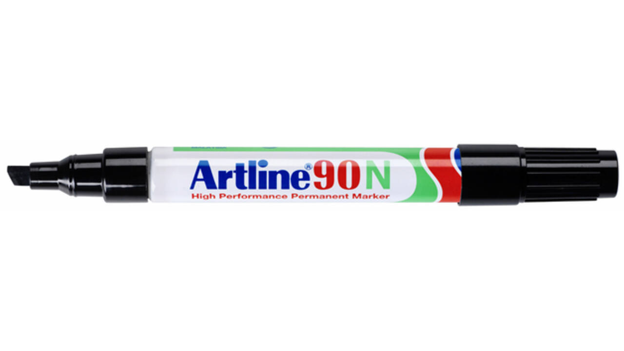 Viltstift Artline 90 schuin 2-5mm zwart