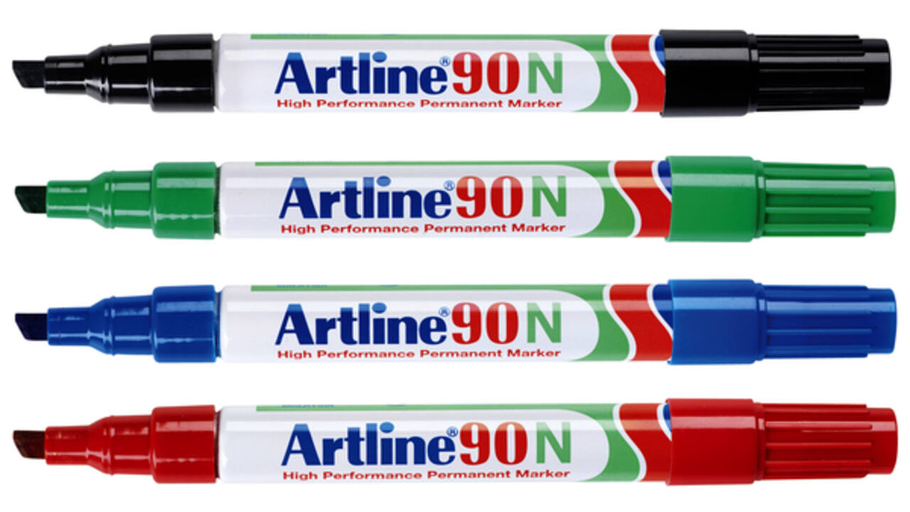 Viltstift Artline 90 schuin 2-5mm zwart