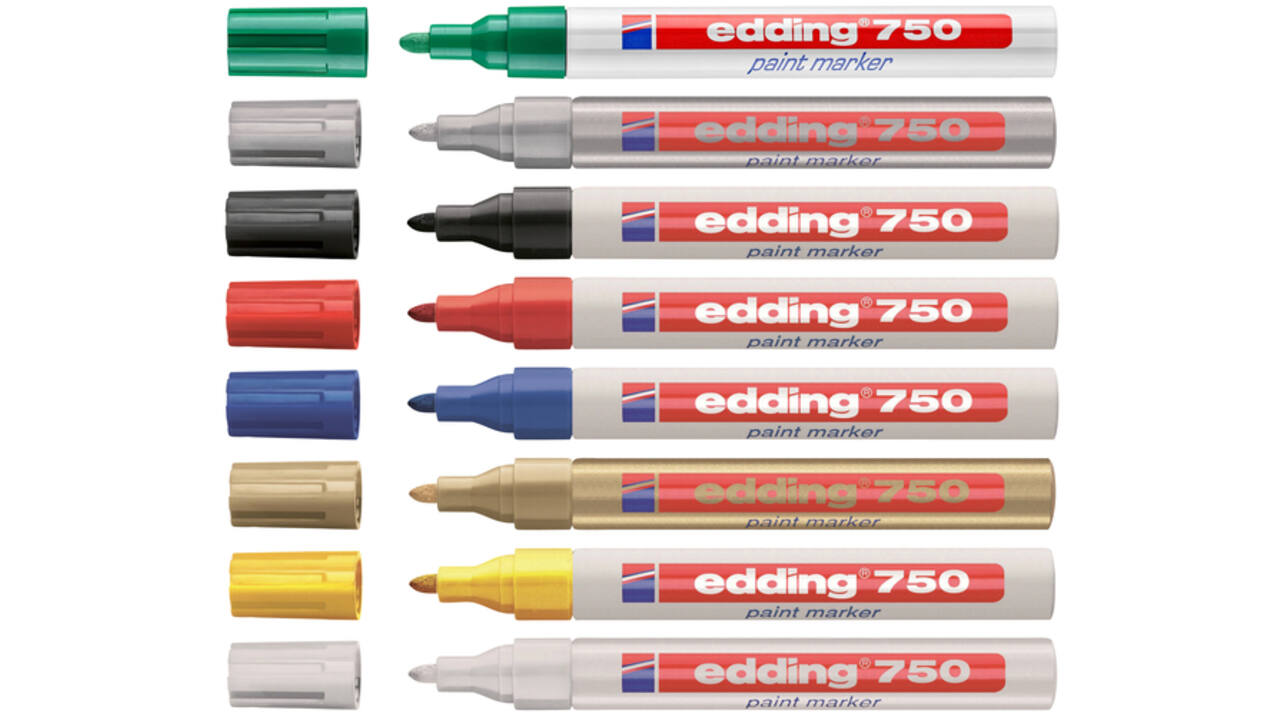 Viltstift edding 750 lakmarker rond 2-4mm wit