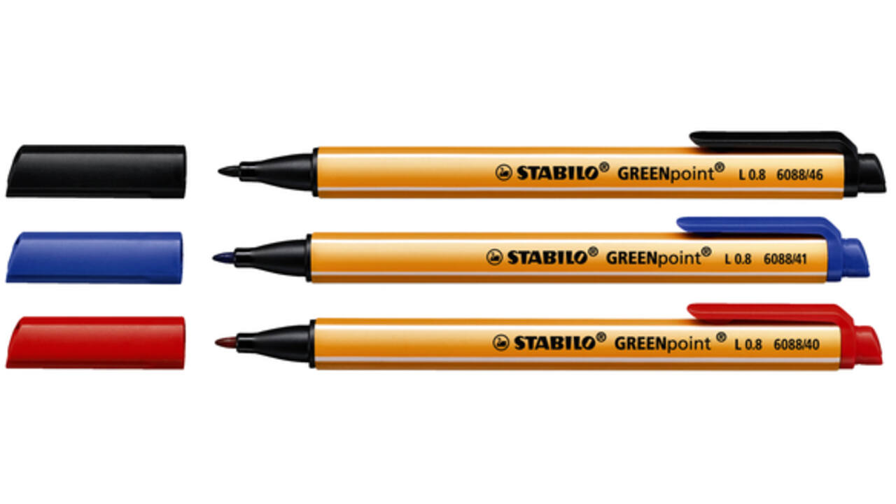 Fineliner STABILO GREENpoint 6088/46 large zwart
