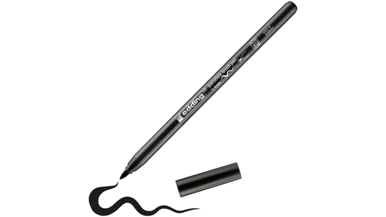 Brushpen edding 4200 porselein zwart