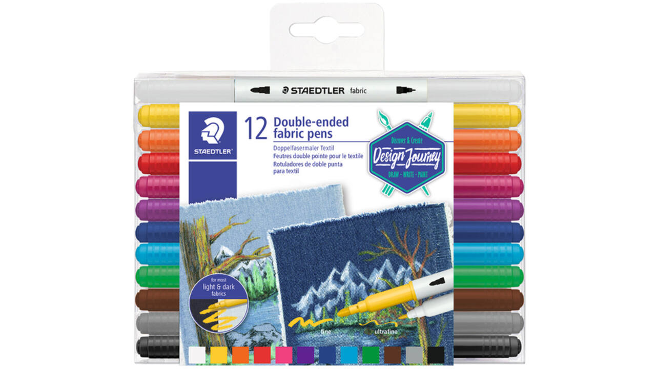 Viltstift Staedtler 3190 textiel duo ass