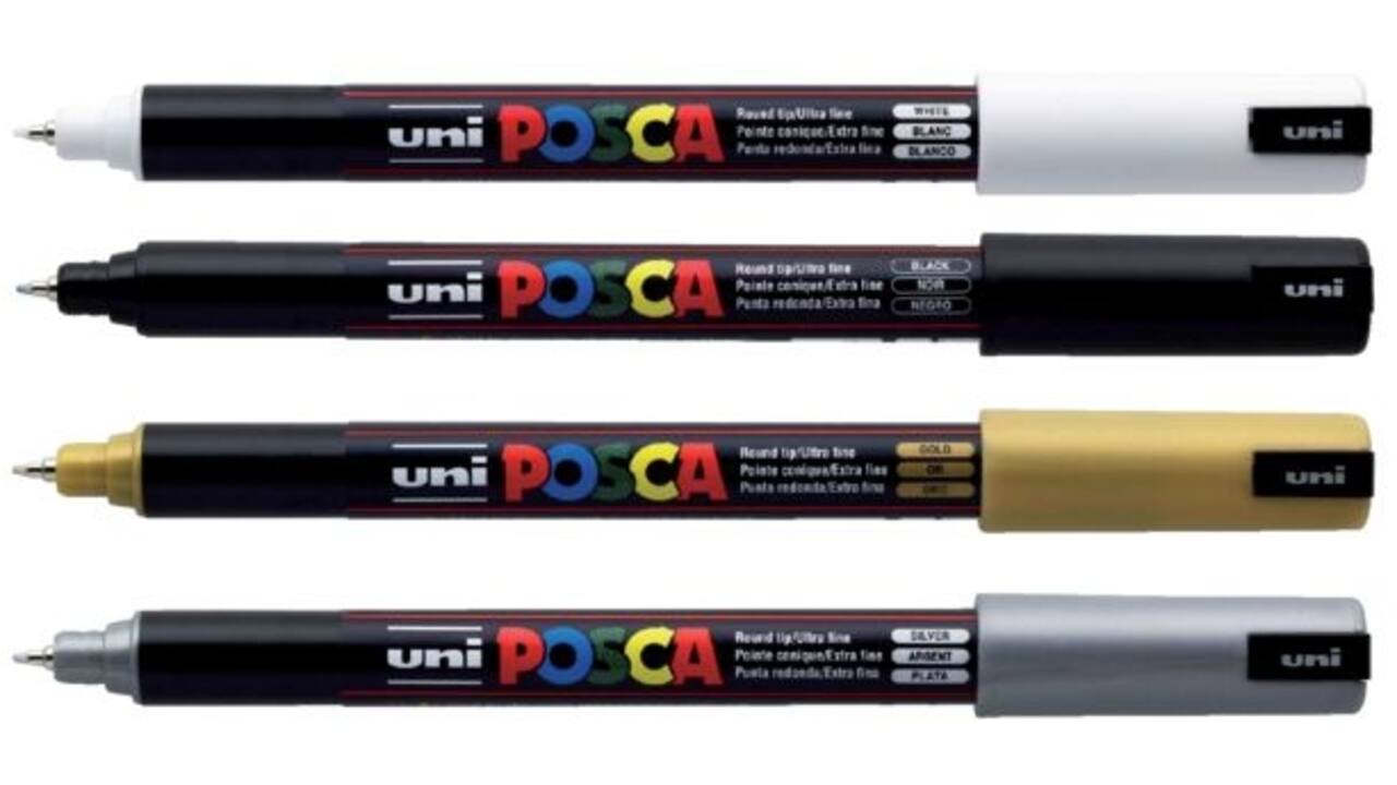Verfstift Posca PC1MR extra fijn wit