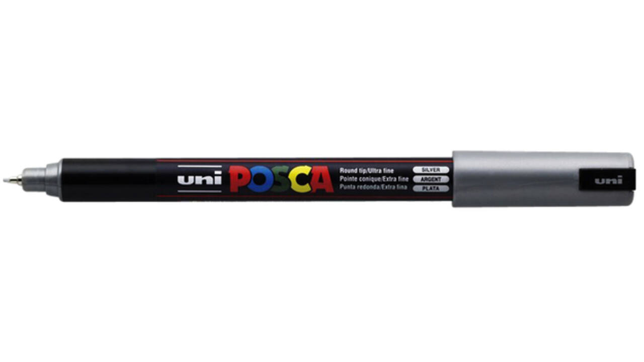 Verfstift Posca PC1MR extra fijn zilver